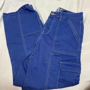 VIP Jeans Cargo Pants Baggy Fit Size 11/30 Blue Utility Core Y2K‎ Grunge Skater